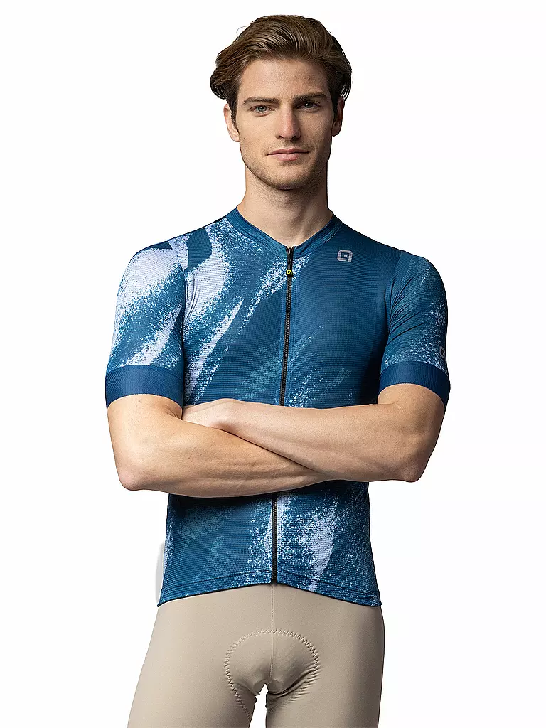ALE | Maillot de ciclismo para hombre Trace | Azul oscuro