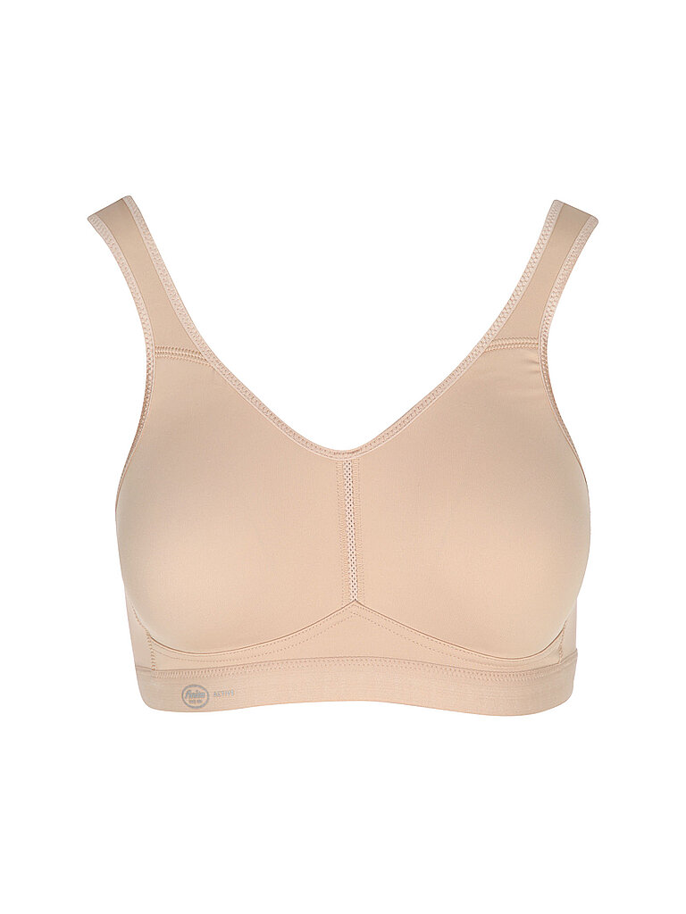 Sujetador deportivo para mujer Light&Firm de sujeción media beige 80B