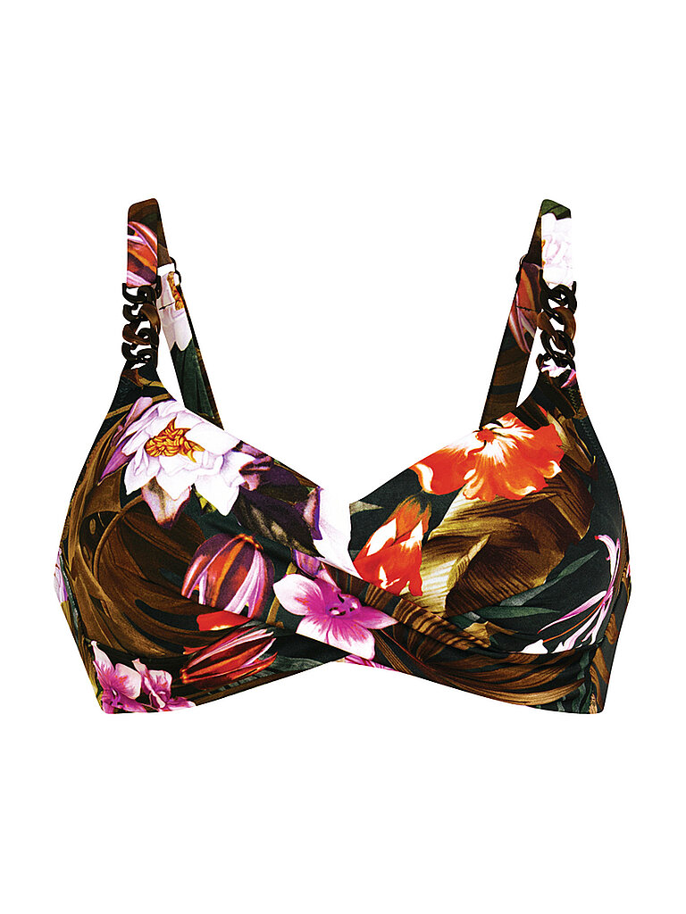 Top de bikini para mujer Botanical Marnie marrón 42B