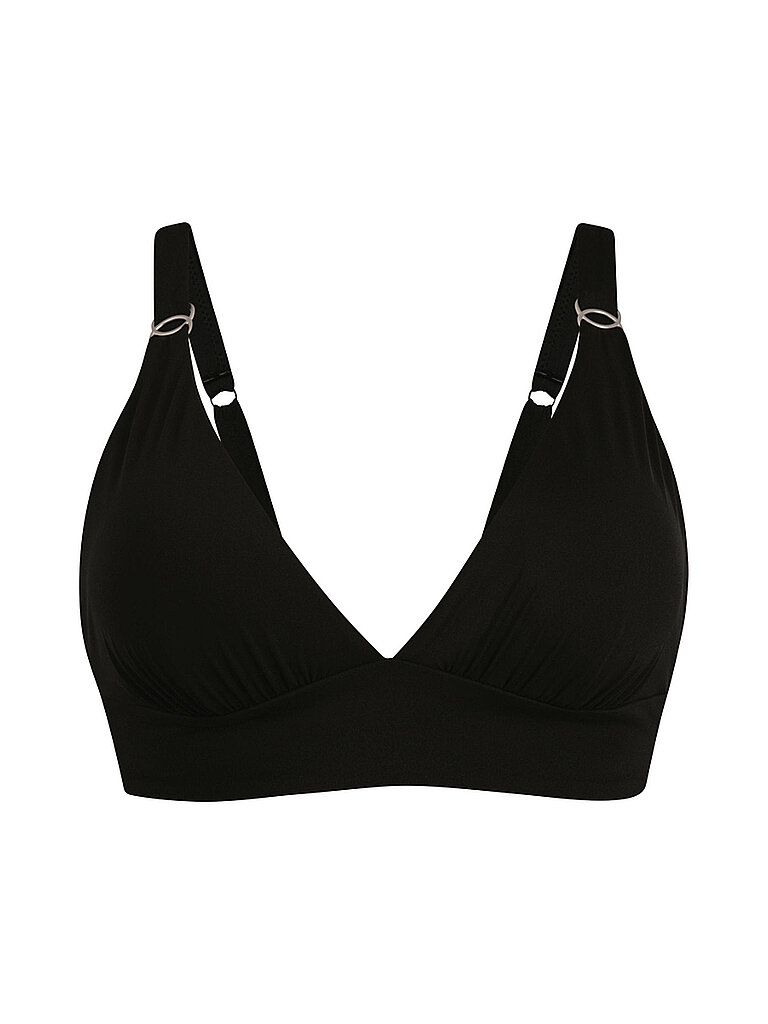 Top de bikini para mujer Pure Luxe negro 38 C/D