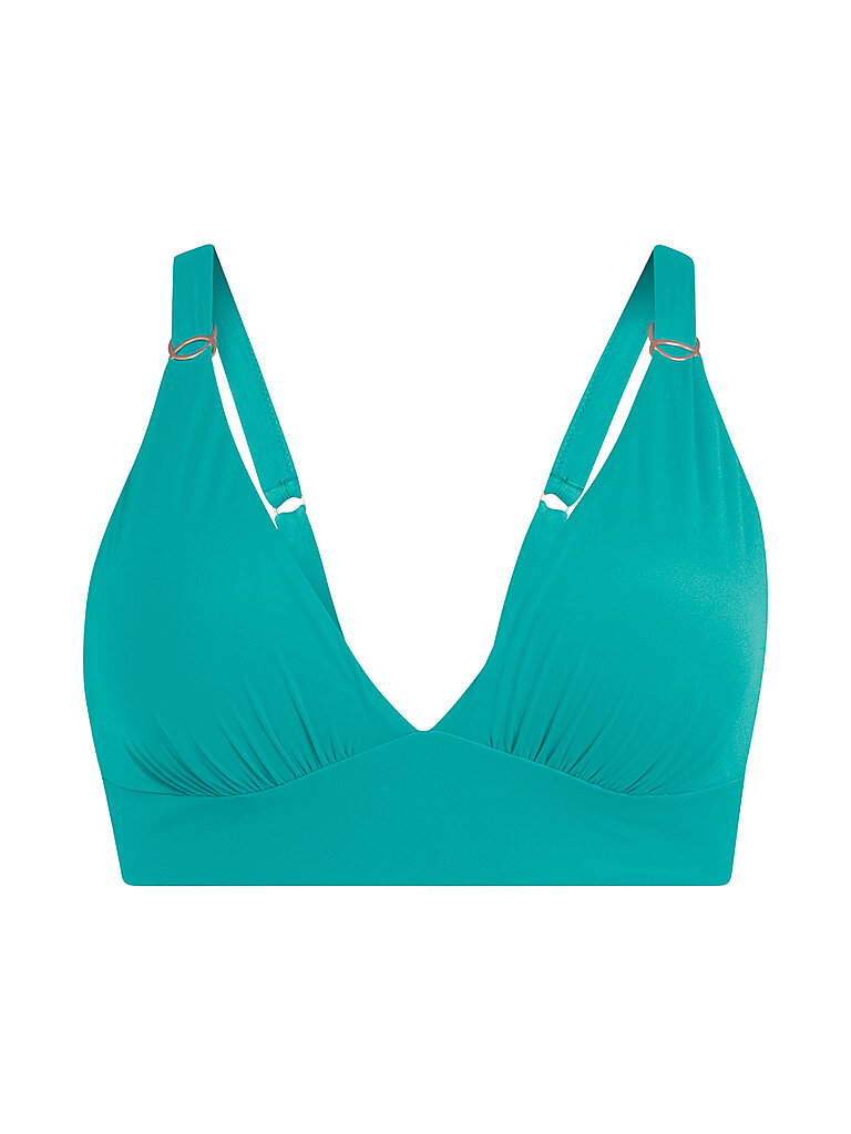 Top de bikini para mujer Pure Luxe turquesa 44 C/D