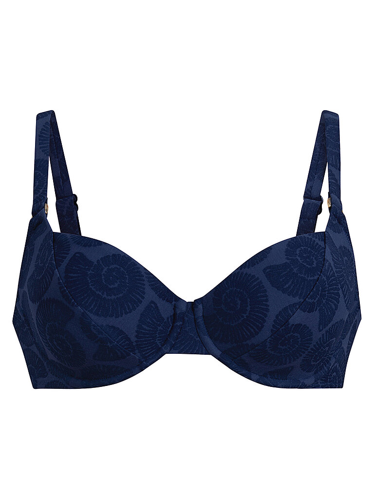 Top de bikini para mujer Seashell Rubina azul oscuro 46D