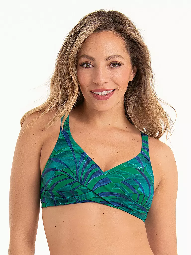 ANITA | Bikinioberteil Leaf it para mujer | Verde oscuro