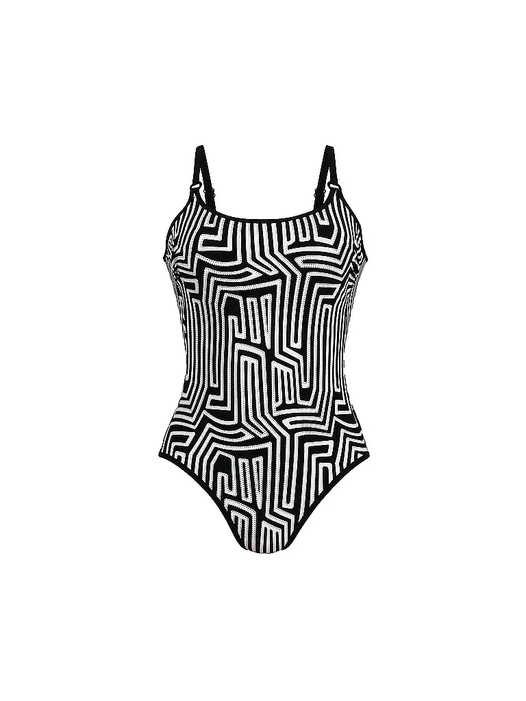 ANITA | Damen Badeanzug Shining Lines | Negro