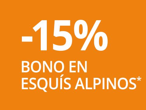 -15% BONO EN ESQUÍ ALPINO*