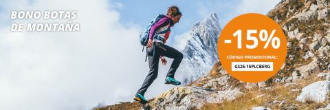 Bono botas de montaña -15% código promocional: GS25-15PLCBERG