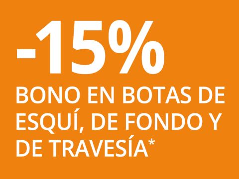 Fondo naranja con texto blanco: "-15% BONO EN SUELOS HÚMEDOS, BASE Y DE TRAVESÍA*".