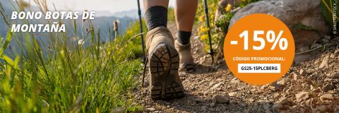 Bono botas de montaña -15% código promocional: GS25-15PLCBERG