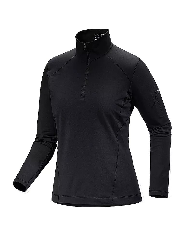 ARCTERYX | Camiseta funcional con cremallera Rho para mujer | Negro