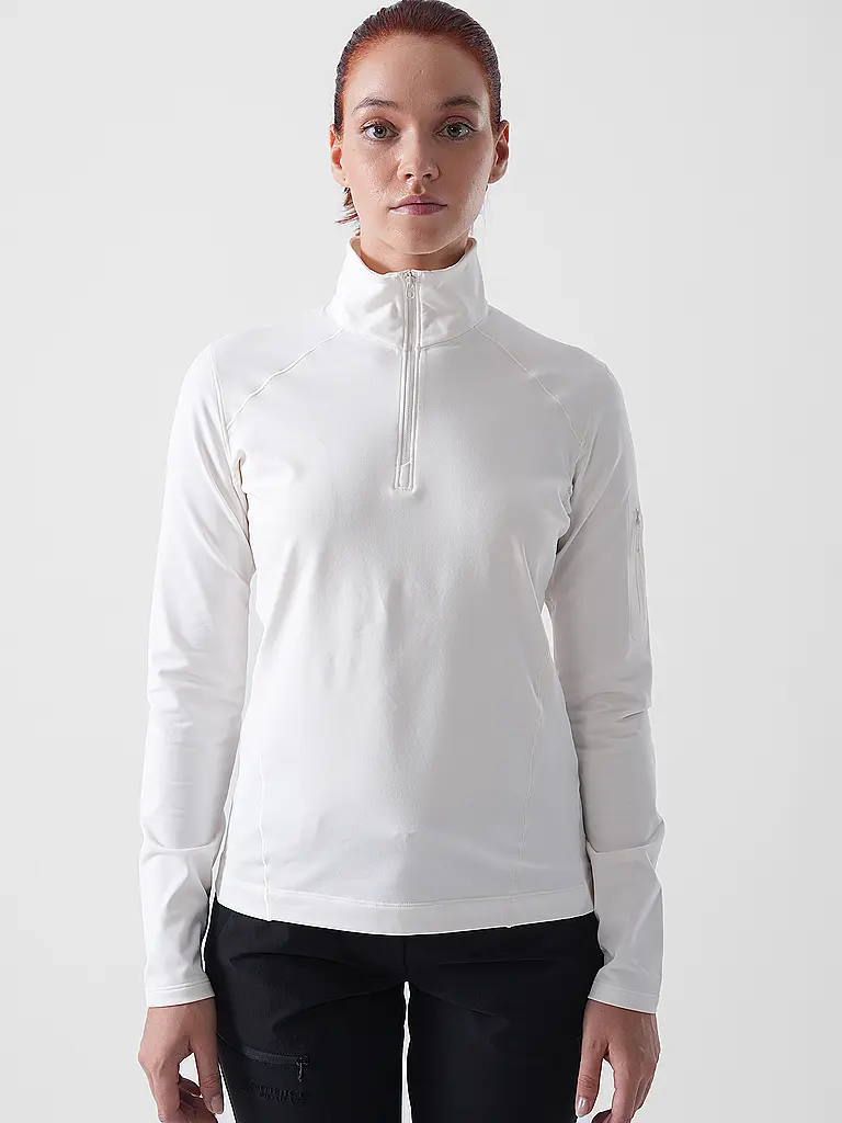 ARCTERYX | Camiseta funcional con cremallera Rho para mujer | Crema
