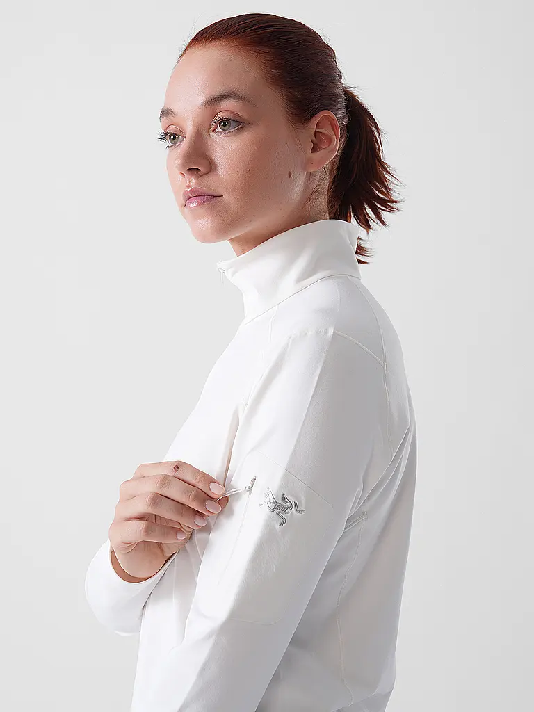 ARCTERYX | Camiseta funcional con cremallera Rho para mujer | Crema