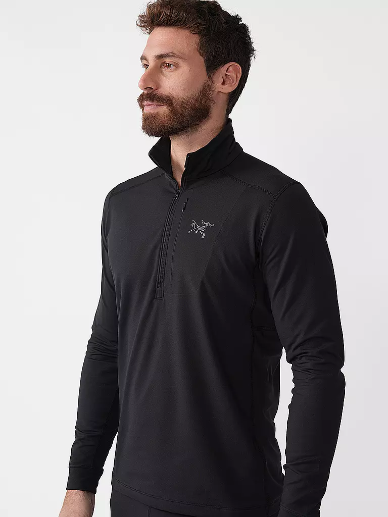 ARCTERYX | Camiseta interior con cremallera para hombre RHO LT | Negro