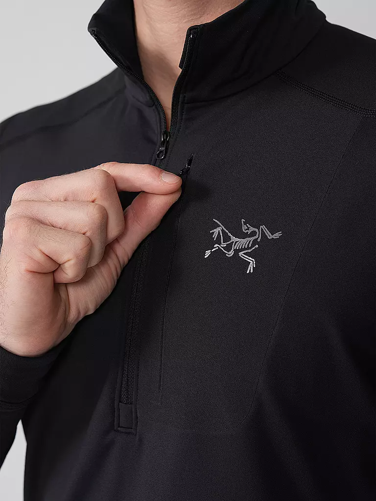 ARCTERYX | Camiseta interior con cremallera para hombre RHO LT | Negro