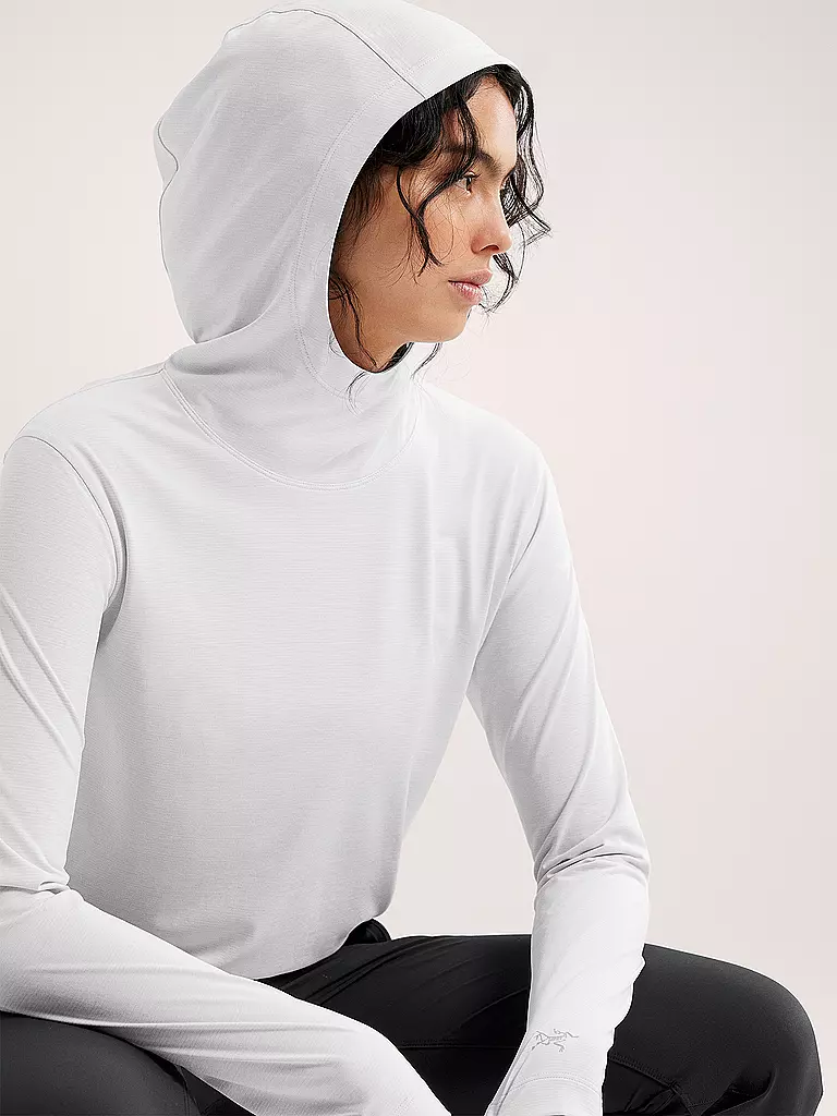 ARCTERYX | Sudadera con capucha funcional para mujer Taema Hoodie | Blanco