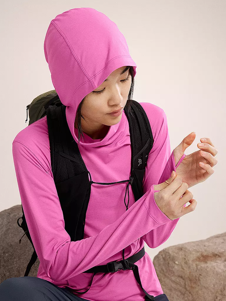 ARCTERYX | Sudadera con capucha funcional para mujer Taema Hoodie | Fucsia