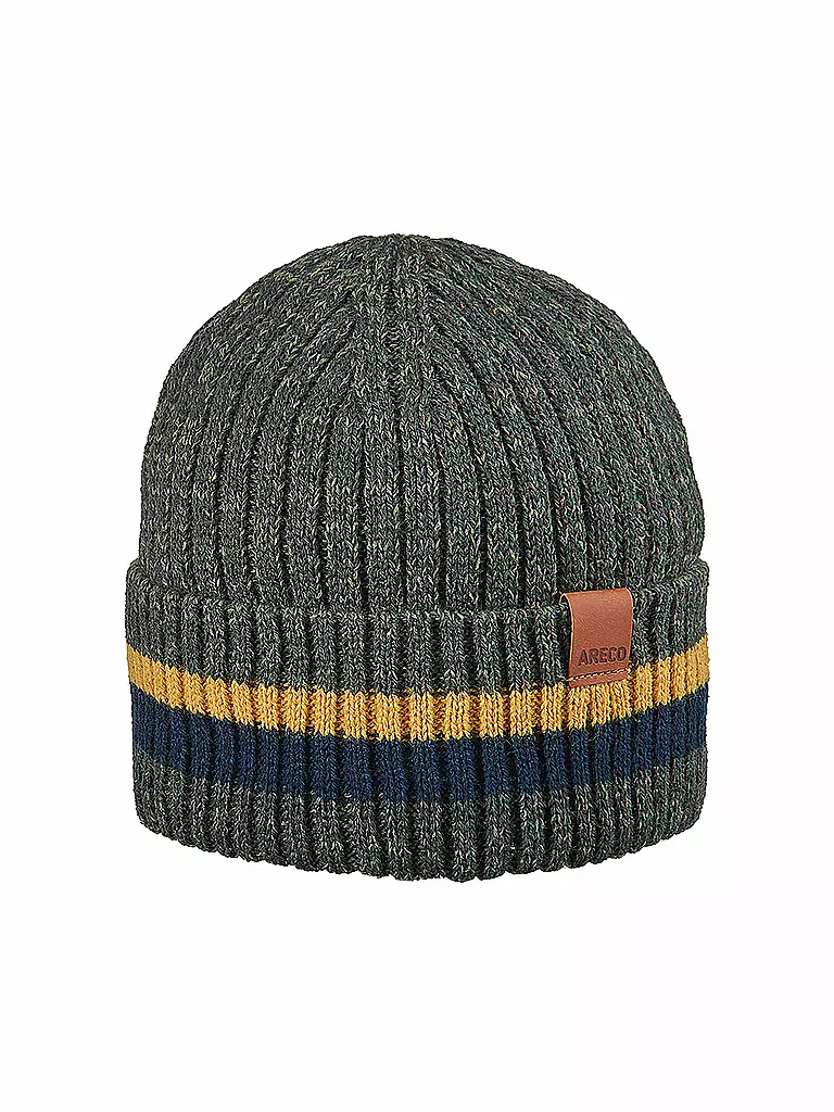 ARECO | Gorro infantil con vuelta Kids Stripes | Oliva
