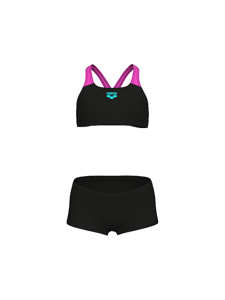 Bikini sólido para niña negro 128