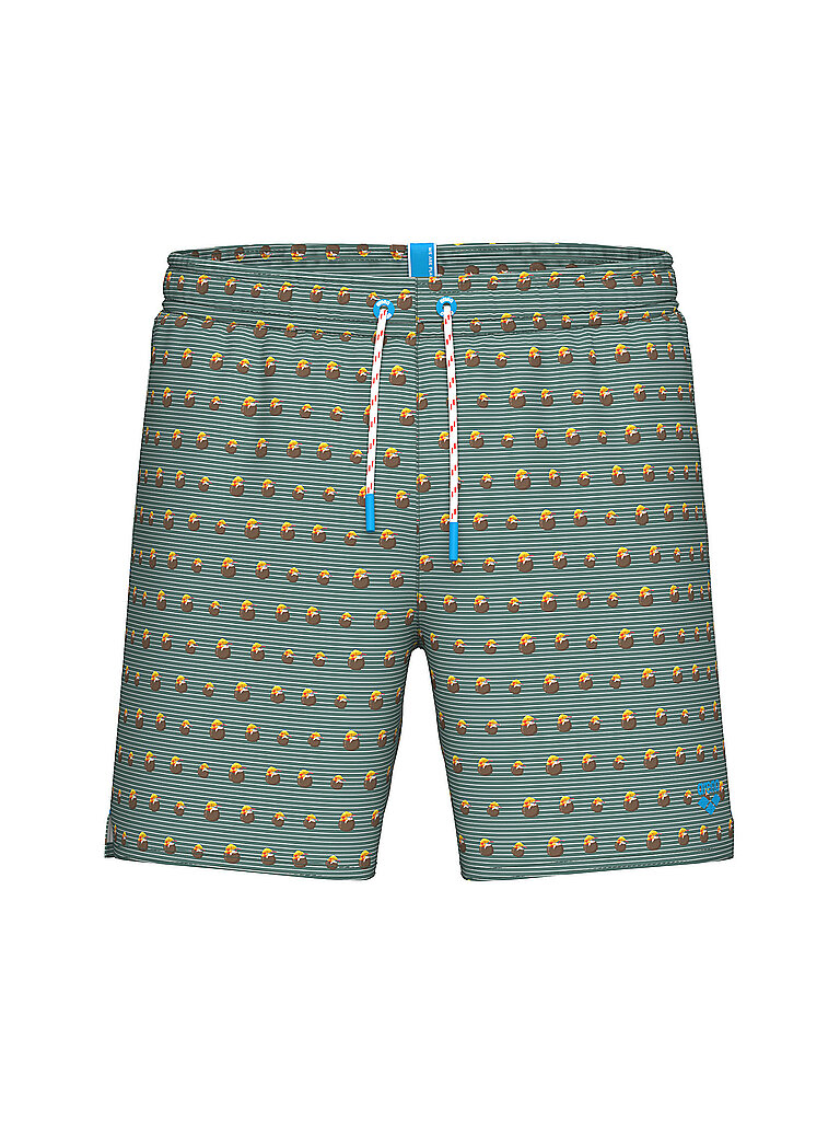 Bóxer de baño para hombre Beach Boxer Allover verde oscuro XL