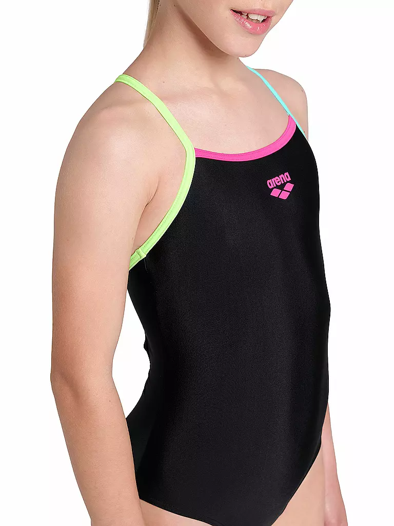 ARENA | Bañador para niña Light Drop Solid | Negro