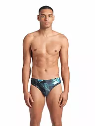 ARENA | Bañador slip para hombre Allover | Verde oscuro