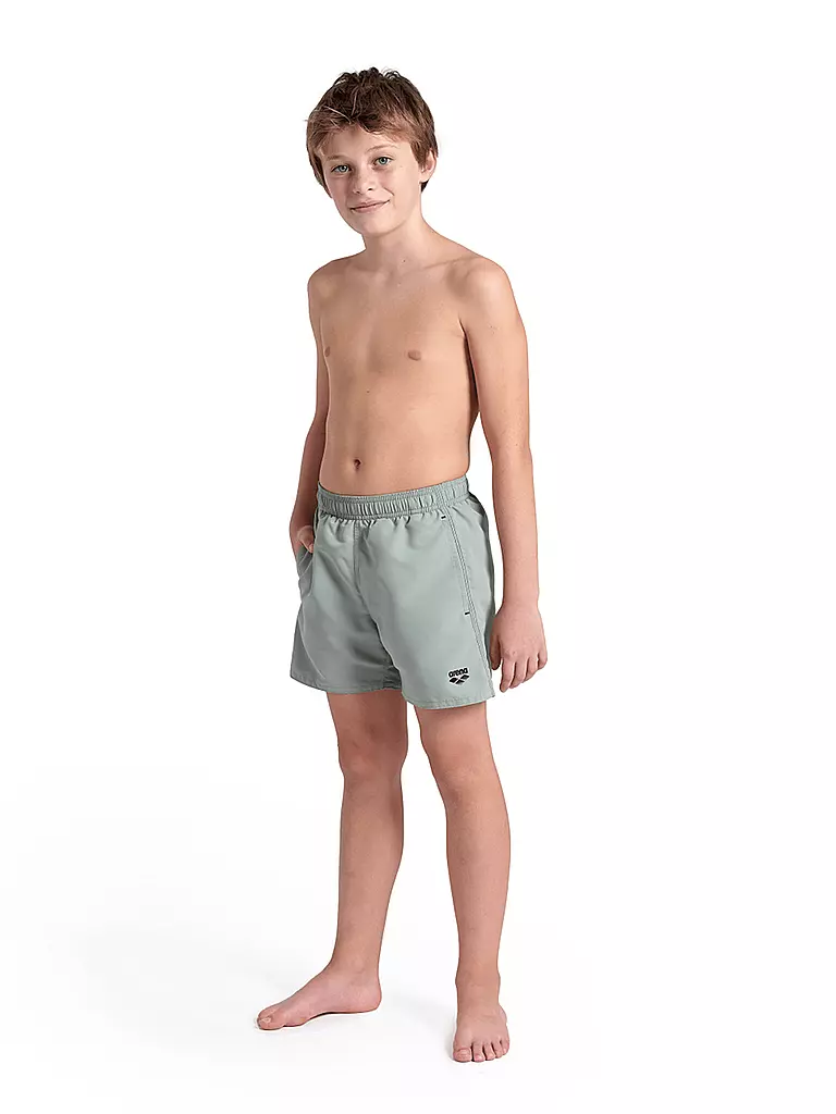 ARENA | Jungen Badeshort Boxer Solid | Verde claro