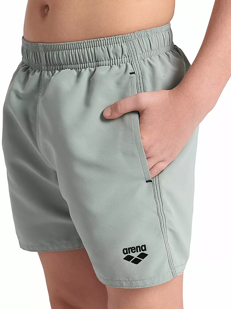 ARENA | Jungen Badeshort Boxer Solid | Verde claro