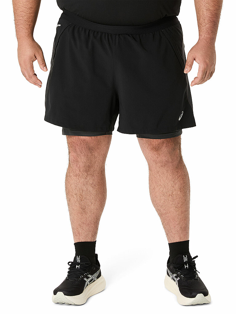 Pantalón corto de running para hombre Road 2in1 de 5 pulgadas negro L