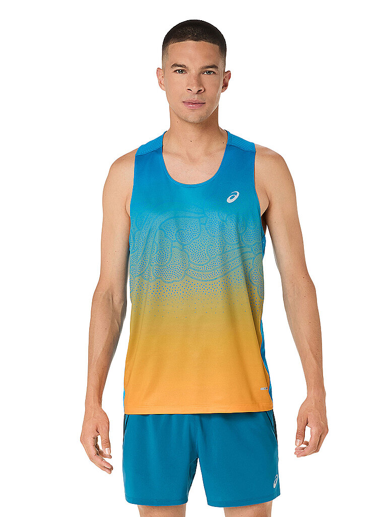 Camiseta de tirantes de running para hombre Road Fade azul XL