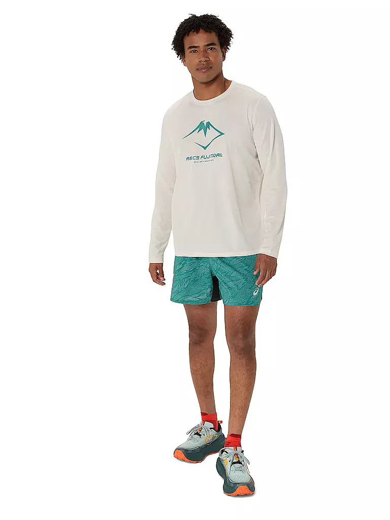 ASICS | Camiseta de running de manga larga con logo Fujitrail para hombre | Blanco