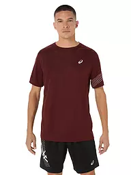 ASICS | Camiseta de running Icon para hombre | Rojo oscuro