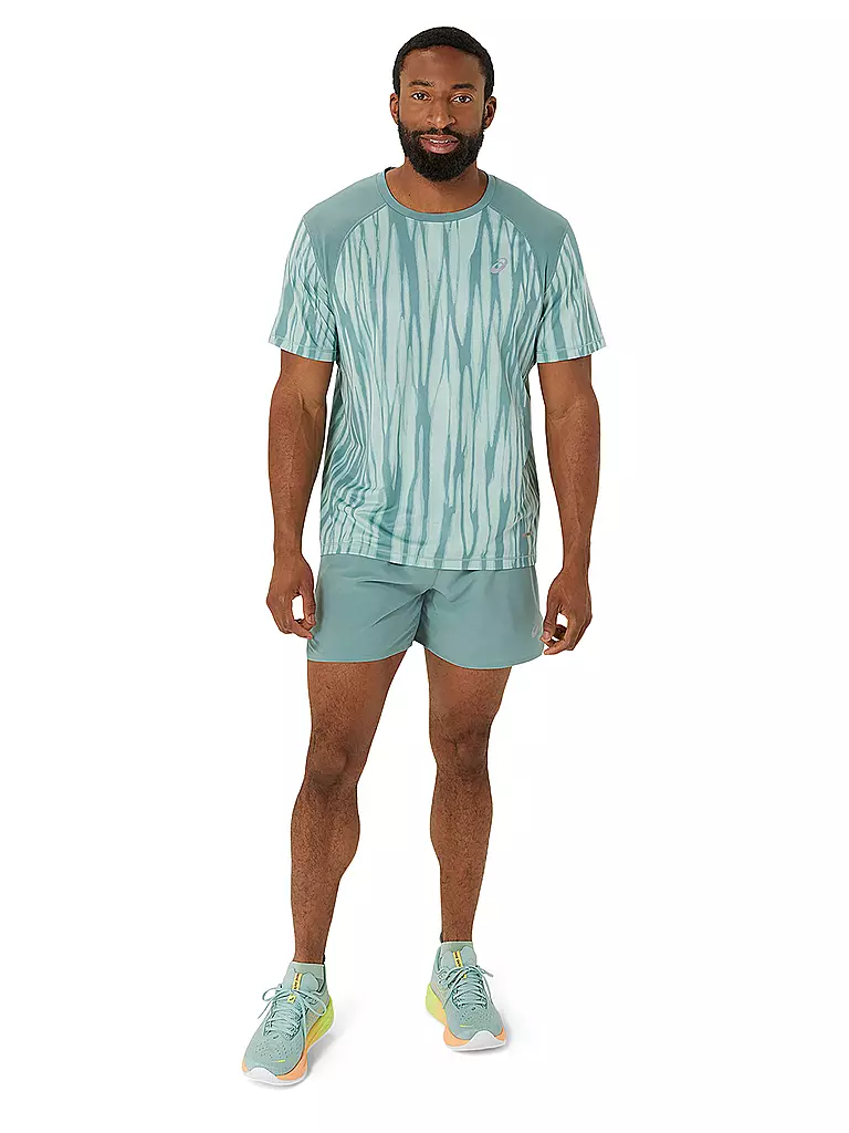 ASICS | Camiseta de running para hombre Road All Over Print SS Top | Azul claro