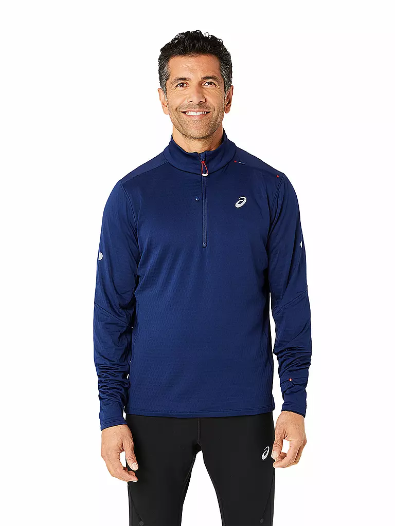 ASICS | Camiseta de running para hombre Road Winter con media cremallera | Azul