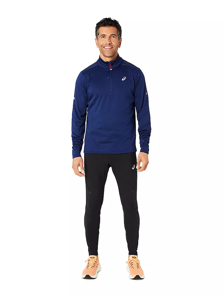 ASICS | Camiseta de running para hombre Road Winter con media cremallera | Azul