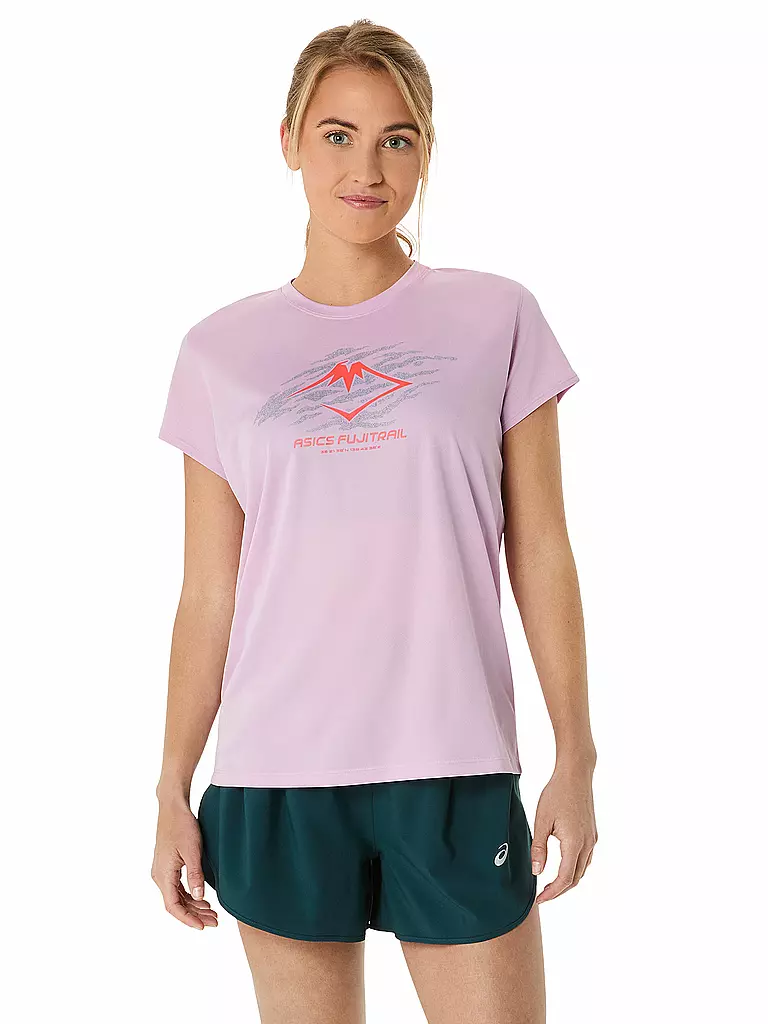 ASICS | Camiseta de running para mujer Fujitrail Logo SS Top | Rosa