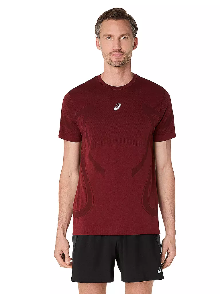 ASICS | Camiseta de running sin costuras Road para hombre | Rojo oscuro
