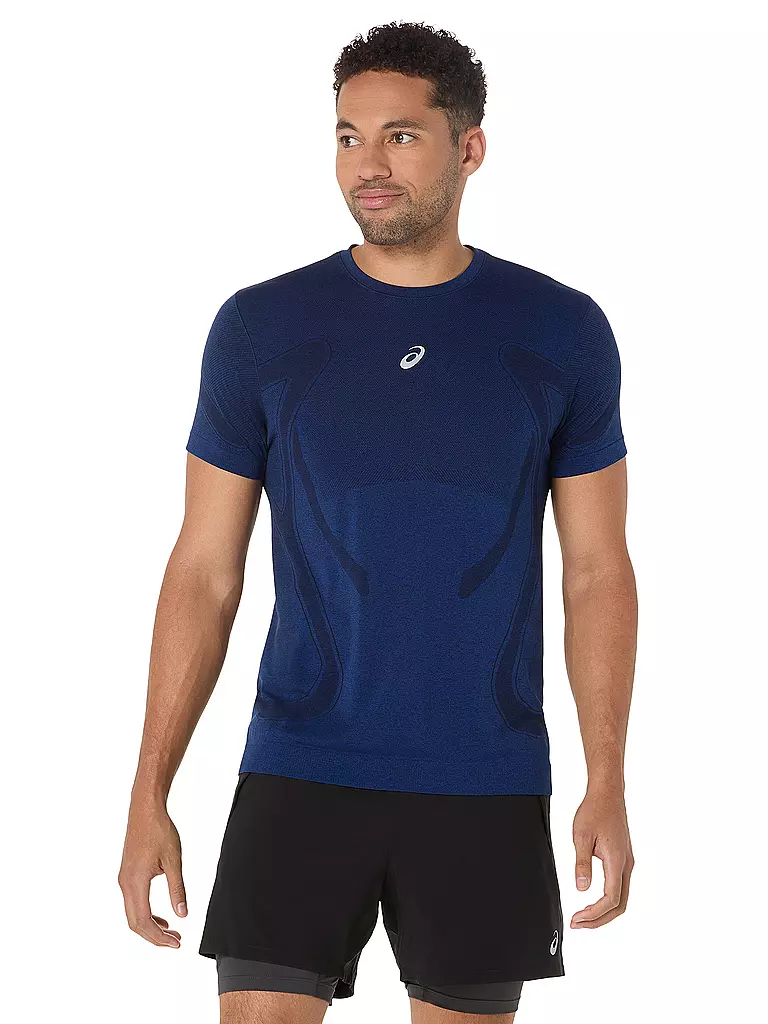 ASICS | Camiseta de running sin costuras Road para hombre | Azul oscuro