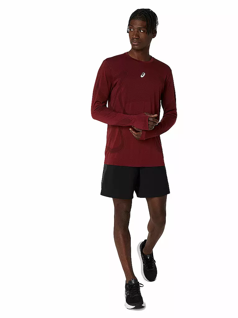 ASICS | Camiseta de running sin costuras Road para hombre | Rojo oscuro