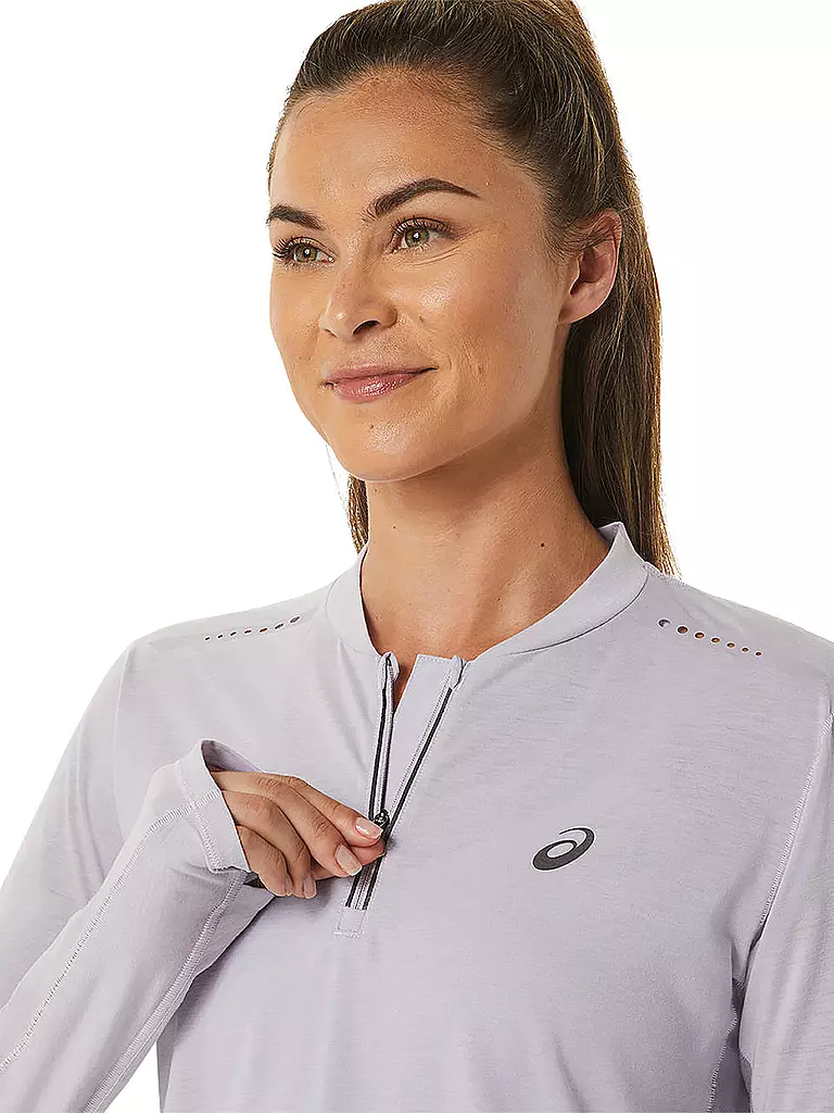 ASICS | Damen Laufshirt METARUN™ 1/2 Zip LS | Lila