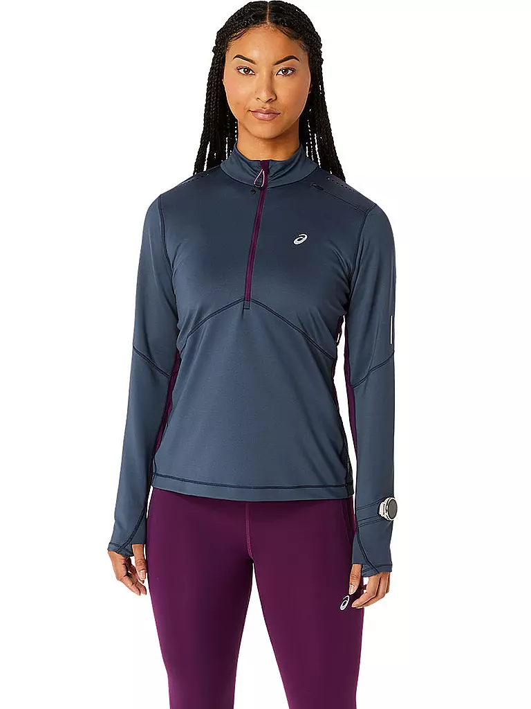 ASICS | Damen Laufshirt Winter Run 1/2 Zip | Lila