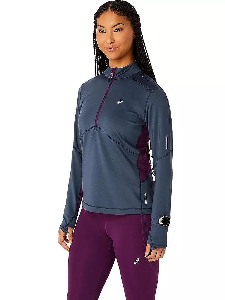 ASICS | Damen Laufshirt Winter Run 1/2 Zip | Lila