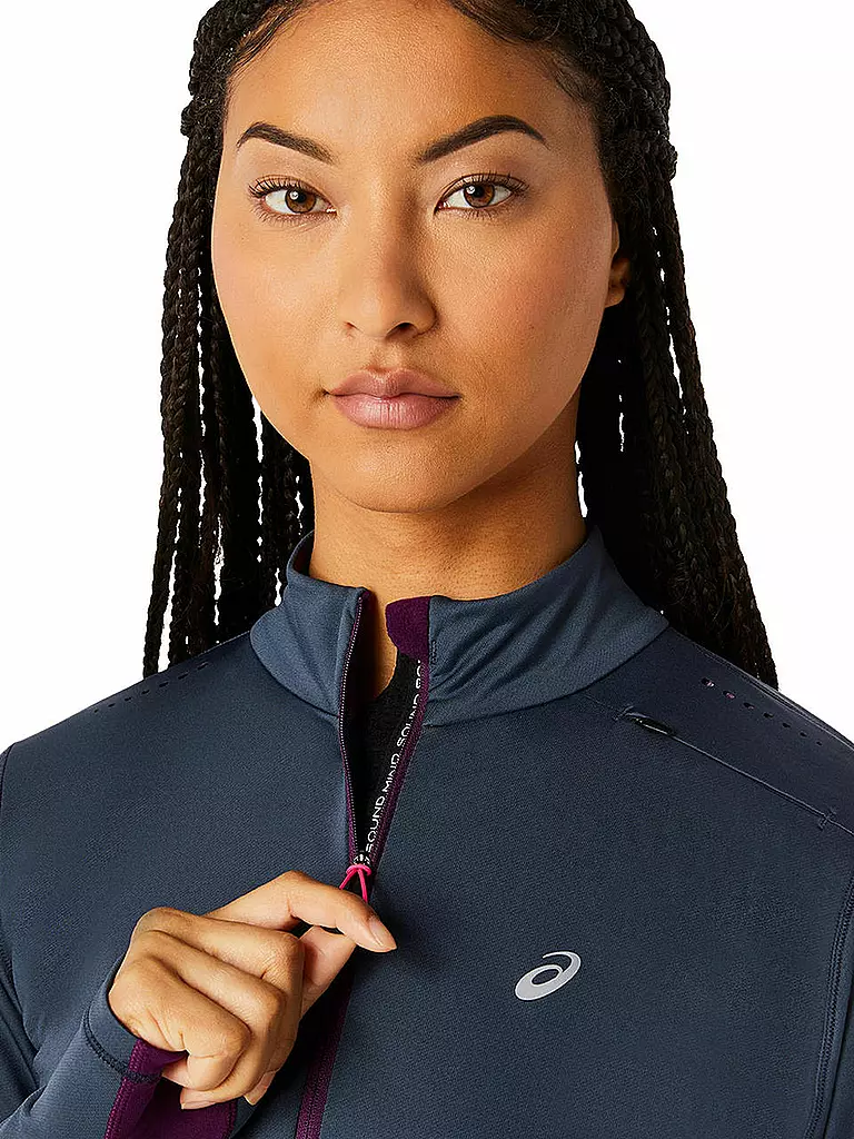 ASICS | Damen Laufshirt Winter Run 1/2 Zip | Lila