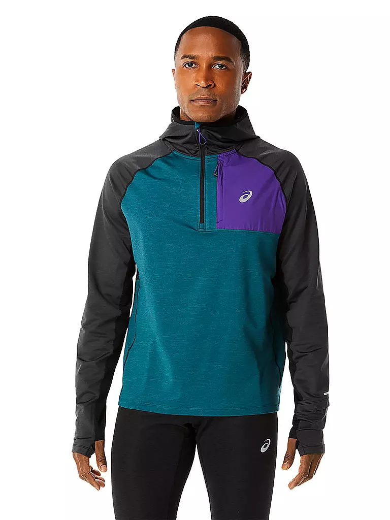 ASICS | Herren Laufhoodie Winter Run LS | Petróleo