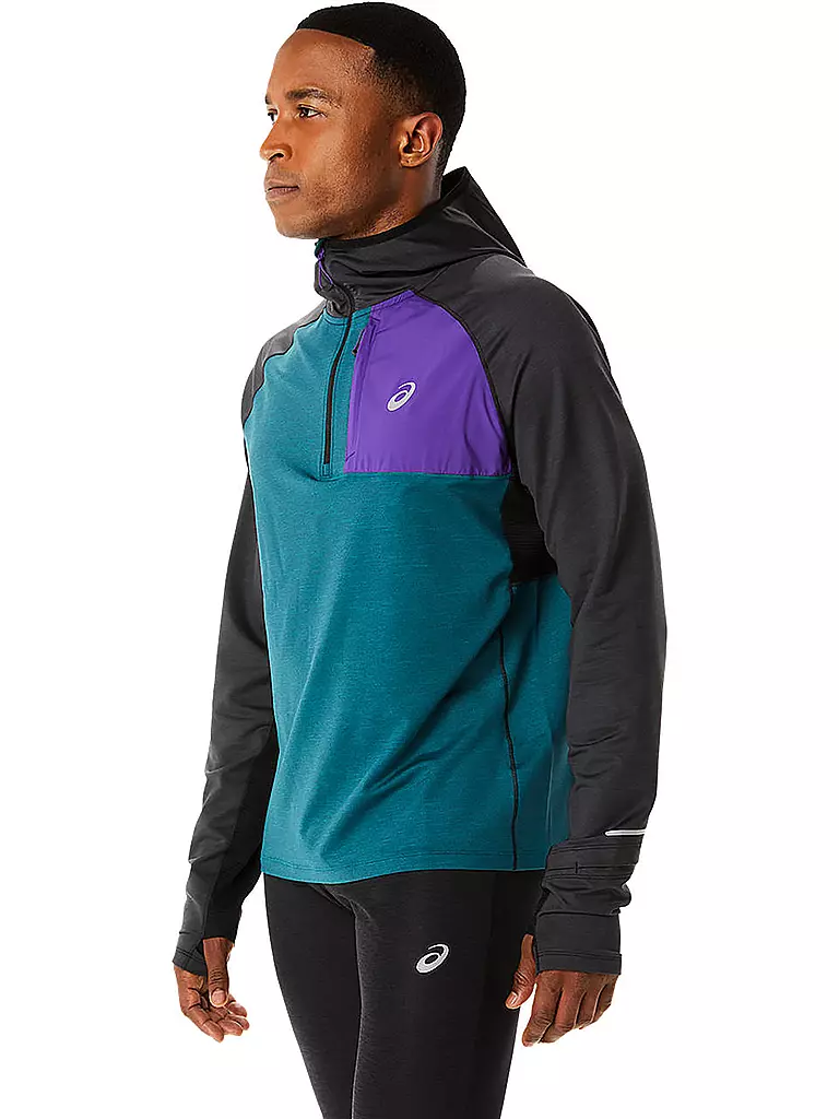 ASICS | Herren Laufhoodie Winter Run LS | Petróleo