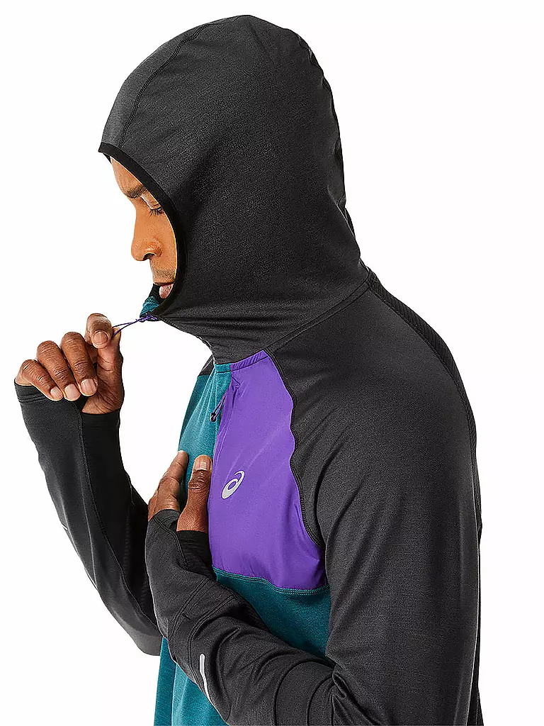 ASICS | Herren Laufhoodie Winter Run LS | Petróleo