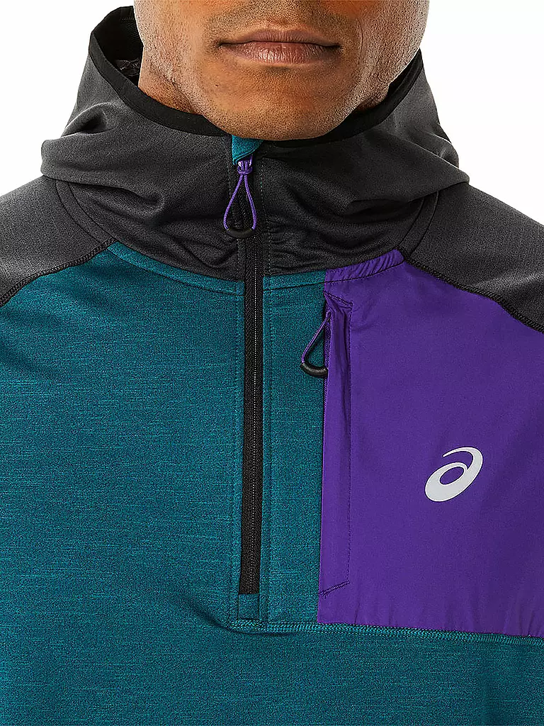 ASICS | Herren Laufhoodie Winter Run LS | Petróleo