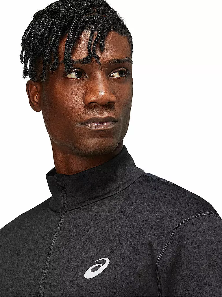 ASICS | Herren Laufshirt Core LS 1/2 Zip Winter | Negro