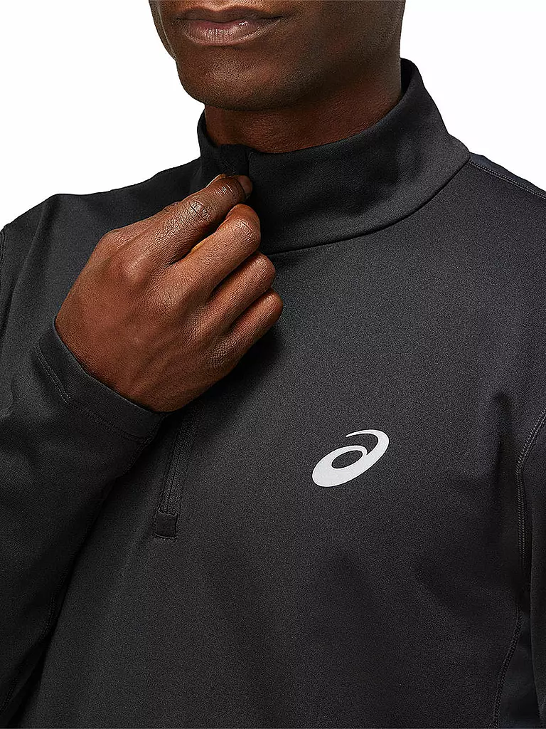 ASICS | Herren Laufshirt Core LS 1/2 Zip Winter | Negro