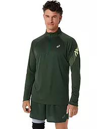 ASICS | Herren Laufshirt Icon LS 1/2 Zip | Oliva