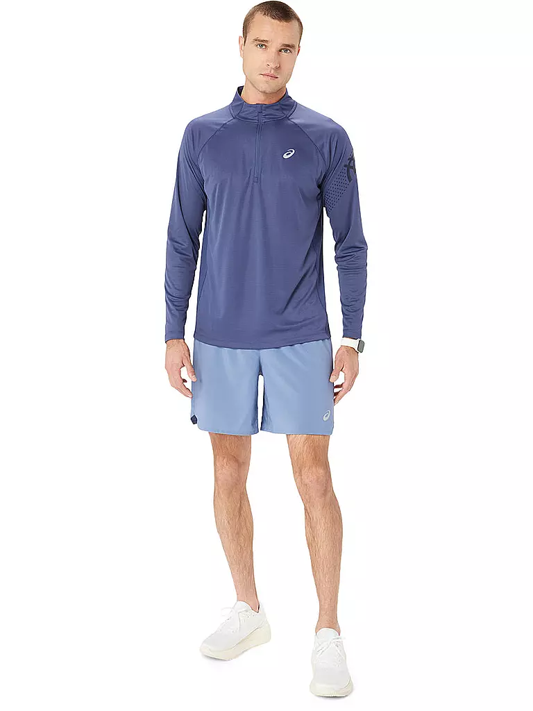 ASICS | Herren Laufshirt Icon LS 1/2 Zip | Azul