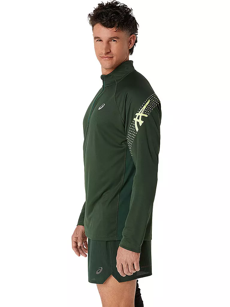 ASICS | Herren Laufshirt Icon LS 1/2 Zip | Oliva